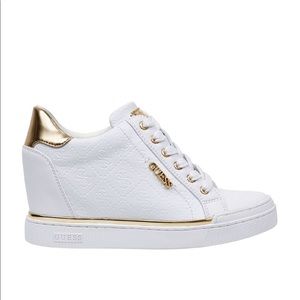 GUESS Flowurs Logo-Debossed Wedge Sneakers 👟